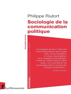 cover image of Sociologie de la communication politique